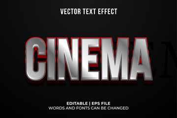 editable 3d cinema text effect