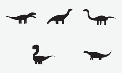 Basilosaurus illustration minimal style Black icon EPS 10 And JPG