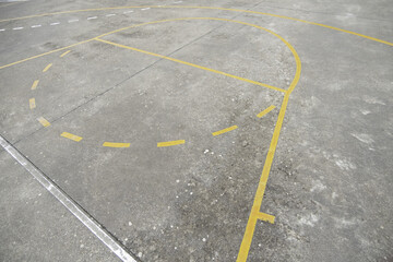 Lines on basketball court