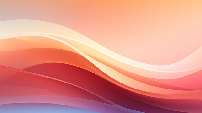 A graphic design portfolio image displaying a brand logo created with fluid curved lines set against a backdrop of warm sunset colors representing the designers unique and cohesive style