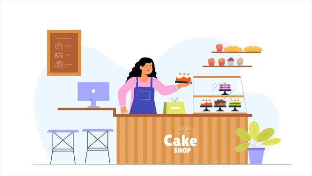 bakery animated illustration