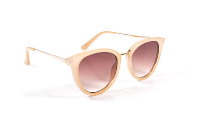 Modern fashionable sunglasses isolated on white background