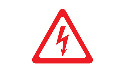 Vector high voltage sign.
