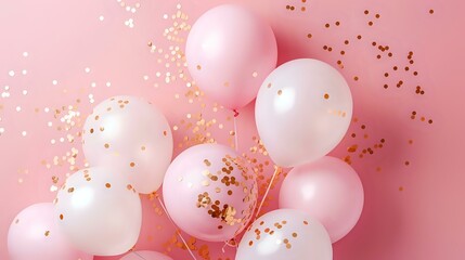 Unforgettable Moments: Pink and White Helium Balloons