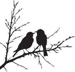 birds on a branch