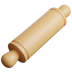 3d render of rolling pin for food tools.
