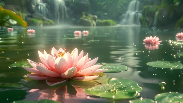 Lotus on the Water Footage 4K