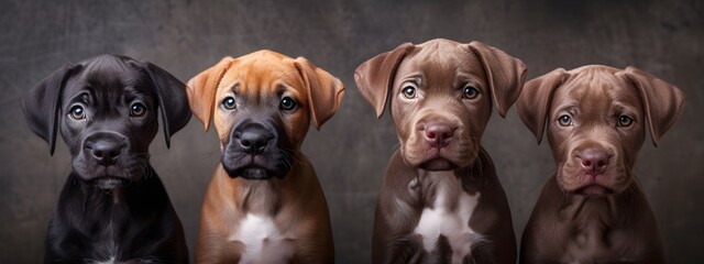 A group of cute puppies dog pet