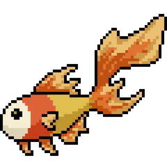 pixel art of beautiful fish swim - 791268526