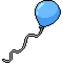 pixel art of blue air balloon - 791268531