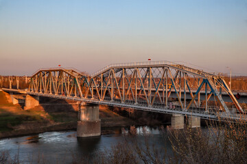 Fototapeta premium bridge at sunset