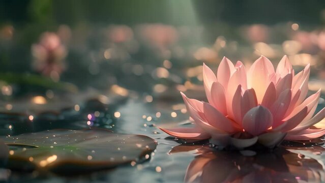 Lotus on the Water Footage 4K