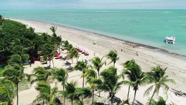 Aerial view of Camboinha Beach - Jo&atilde;o Pessoa, Para&iacute;ba, Brazil