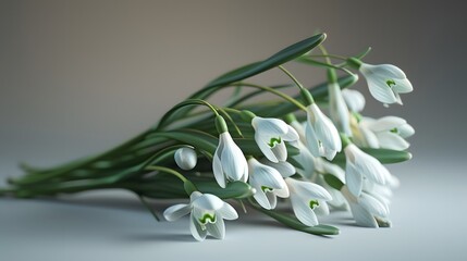 Obraz premium bunch of snow drops flowers 
