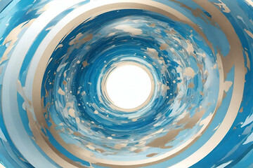 anime style background effect with energy in a circular pattern in beige blue tone