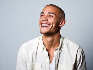 Obraz premium A man with a big smile on his face