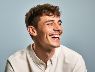Fototapeta premium A man with a big smile on his face
