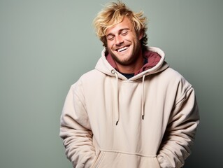 Obraz premium A man with a big smile on his face