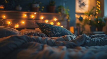 Transform your bedroom into a sanctuary of rest and renewal with the latest biohacking techniques for better sleep. . - obrazy, fototapety, plakaty
