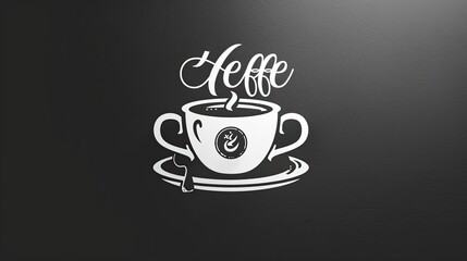 cafe logo vector monochrome black 