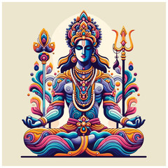Lord Vishnu vector art
