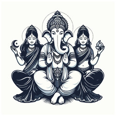 Lord Ganesh vector illustration 