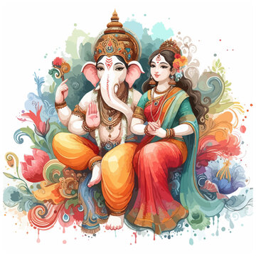 Lord Ganesh vector art and illustration 