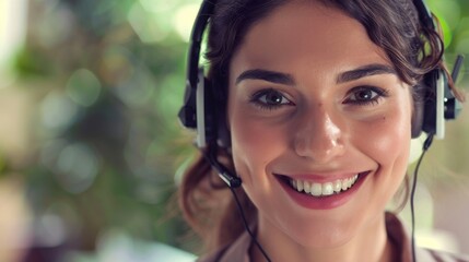 Friendly Customer Service Representative with Headset