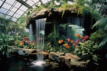Waterfall and Koi Pond Innovations for Amazon Rainforest Conservatory