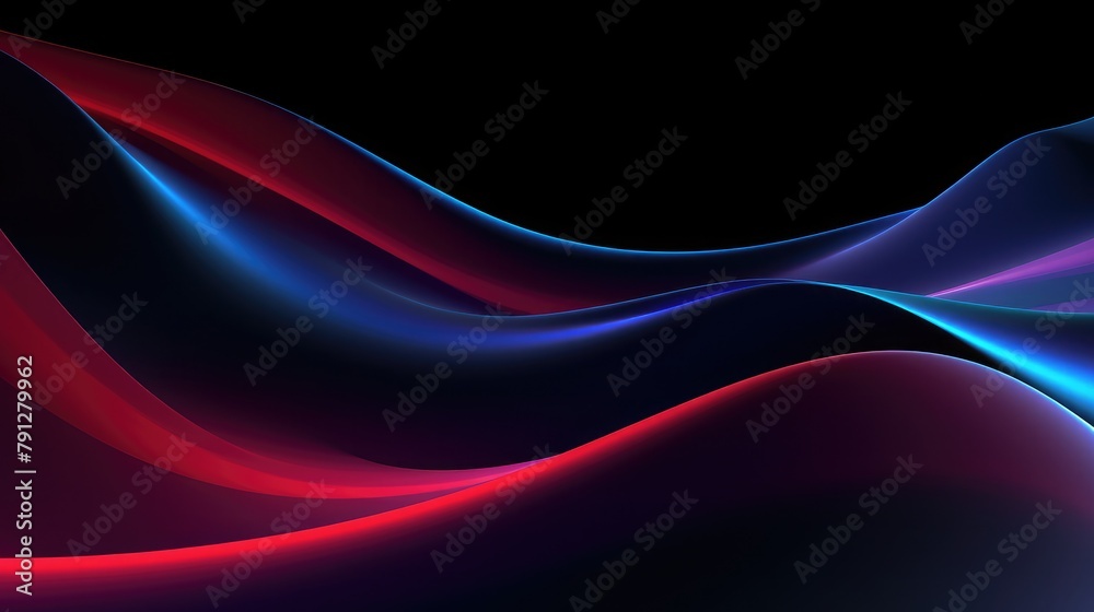 Sticker gradient black background with wavy lines