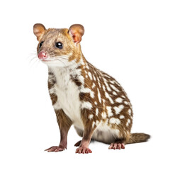 Fototapeta premium Amazing Quasar Quoll Isolated On White Background