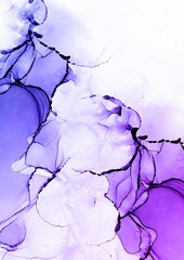 Hand painted purple alcohol ink background design