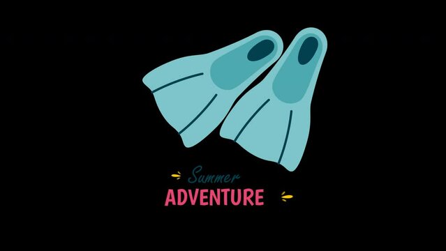 summer adventure animation with looping , 4k resolution, and Alpha Channel