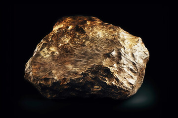 Paragonite is a rare precious natural stone on a black background. AI generated. Header banner mockup with space.