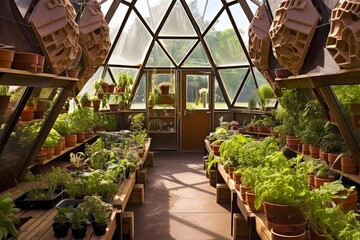 Vermicomposting Bins and Root Vegetable Plots: Geodesic Dome Greenhouse Inspirations