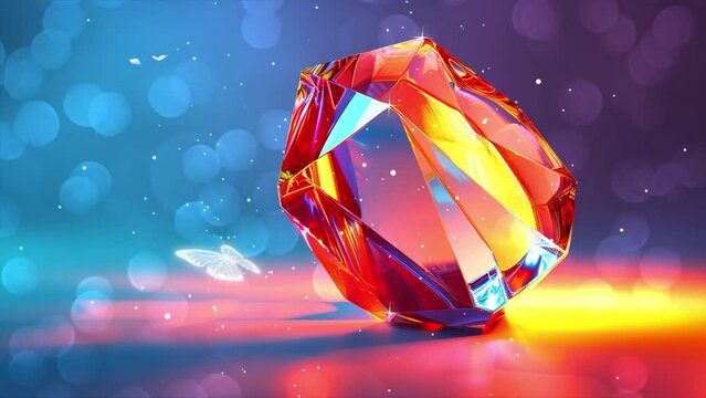 realistic render of an irregular dodecahedral shape. seamless looping overlay 4k virtual video animation background