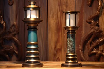 Lighthouse Keeper's Cottage Concepts: Pier Post Columns and Brass Candlesticks Galore