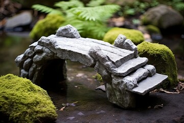 Fototapeta premium Zen Rock Garden Bridges: Minimalist Inspirations for Simple Crossings