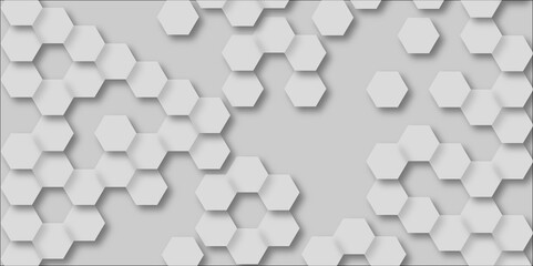 Abstract white background with hexagons. Abstract hexagon polygonal pattern background vector. seamless bright white Pattern with hexagons illustration of a honeycomb. Futuristic surface .