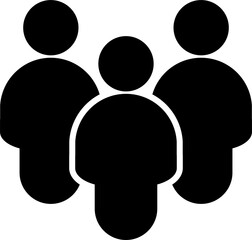 People flat style icon. Team work symbol. Group of humans sign For your web site design, logo, app, UI. illustration