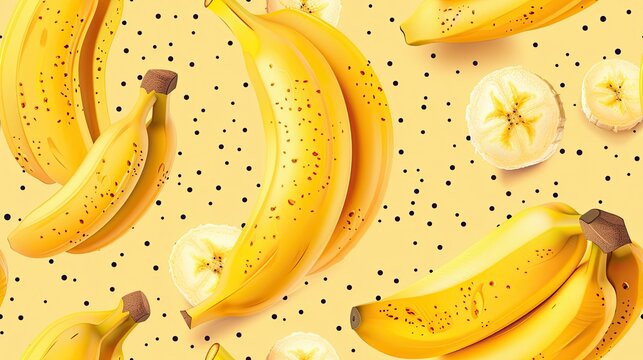 Banner background National Banana Day theme, and wide copy space, a vibrant background with banana, for banner, UHD image