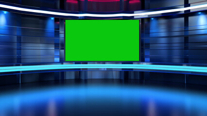 Chroma tv screen studio virtual background