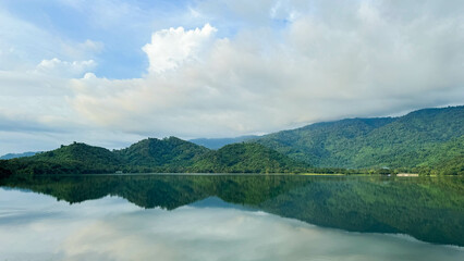 lake and mountains in Thailand