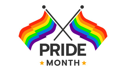 Pride Month at June LGBTQ Symbols, Human rights or diversity concept, Vector illustration EPS 10