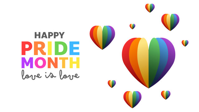 Pride Month at June LGBTQ Symbols, Human rights or diversity concept, Vector illustration EPS 10