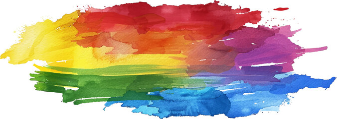 Watercolor rainbow color background