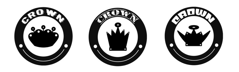 Crown icon vector. Logo design for shop business. Stock vector.