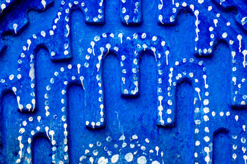 Detail from building in Blue city, Chefchaouen