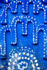 Detail from building in Blue city, Chefchaouen