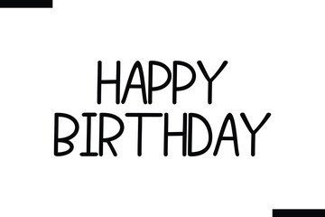 Happy Birthday calligraphy text food saying